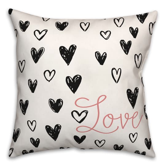 Simple Heart Pattern Love Throw Pillow